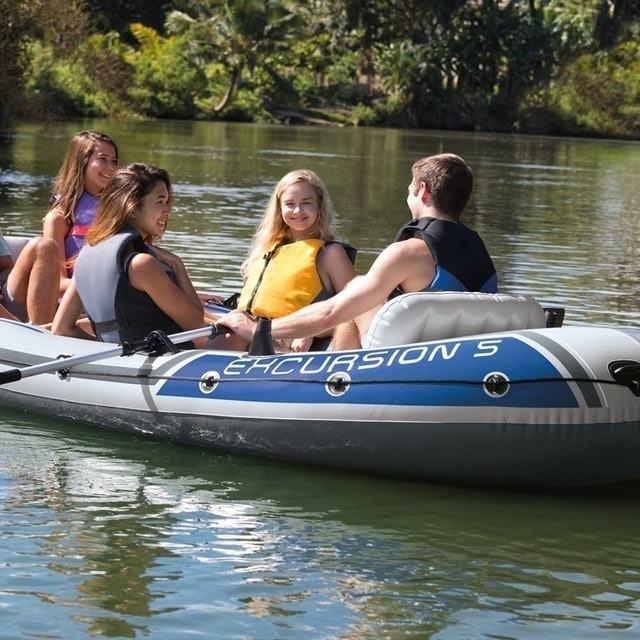 Excursion 5 Inflatable Boat Set With Aluminium Oars and Pump 3