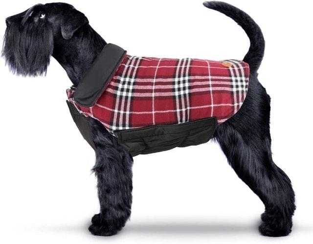 Reversible Plaid Dog Coat 1