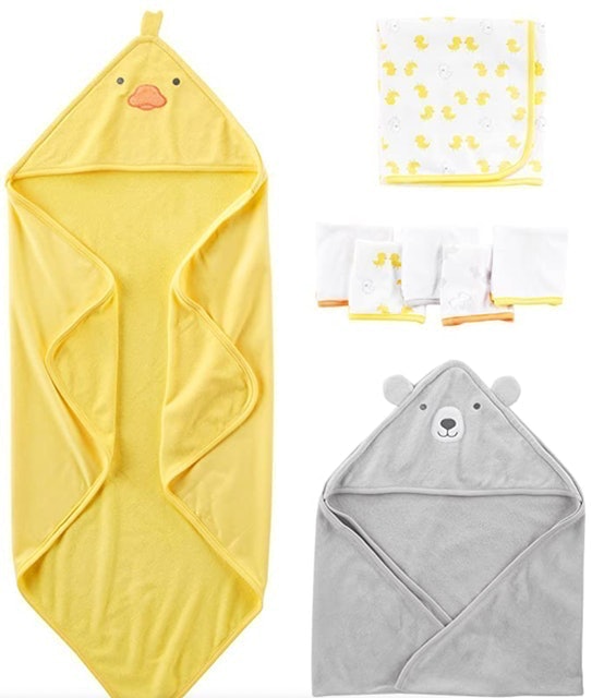 8-Piece Baby Towel and Flannel Set 1