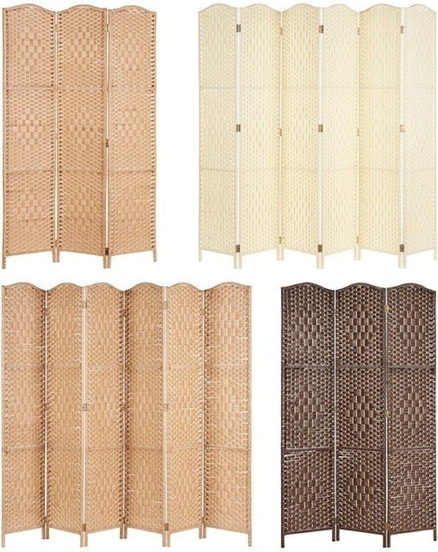 Solid Weave Handmade Wicker Room Divider 1