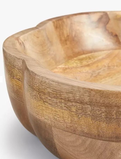 Scalloped Mango Wood Bowl 3
