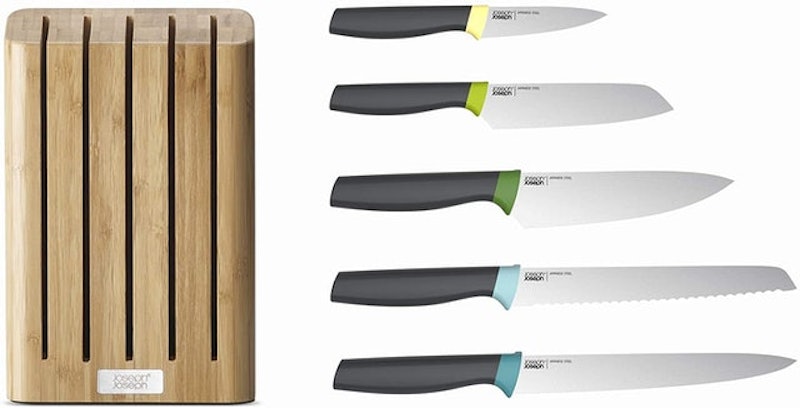 5-Piece Elevate Knife Set With Slimline Bamboo Block 2