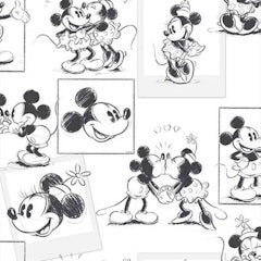 Mickey & Minnie Sketch Wallpaper