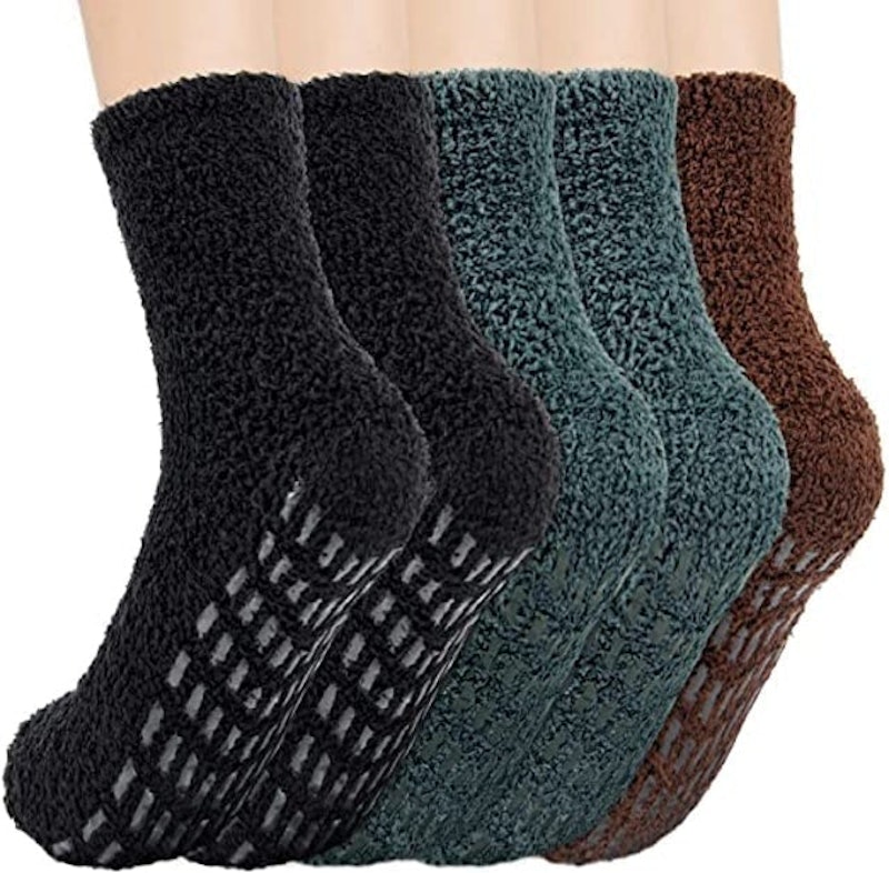 5 Pairs Mens Slipper Fluffy Socks 1