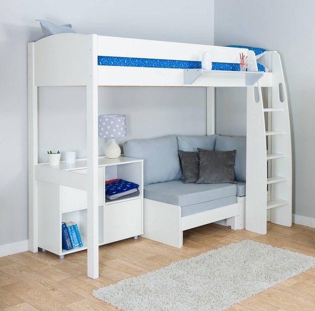 Uno S Plus High-Sleeper With White Headboard 2