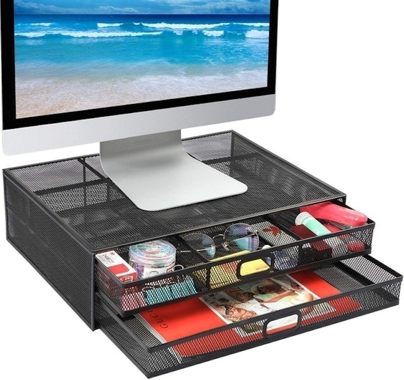 Monitor Stand with 2 Storage Drawers 1