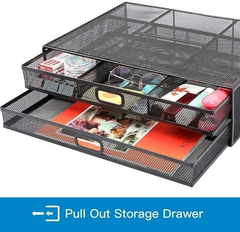 Monitor Stand with 2 Storage Drawers 2