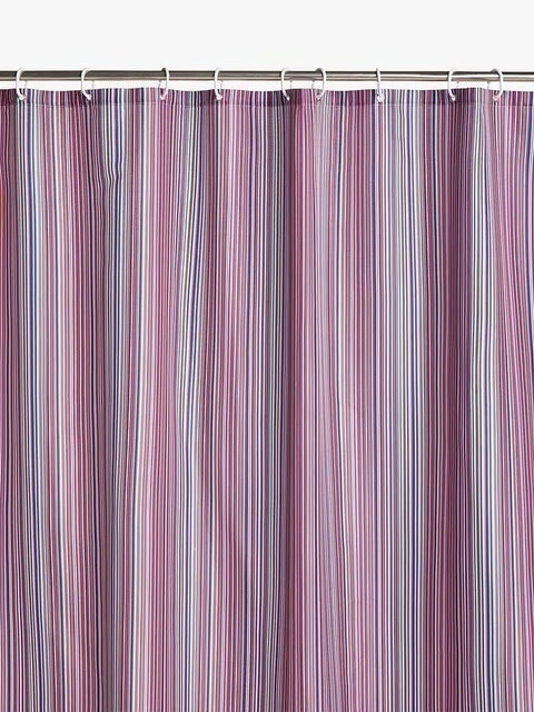 Stripe Recycled Polyester Shower Curtain 1