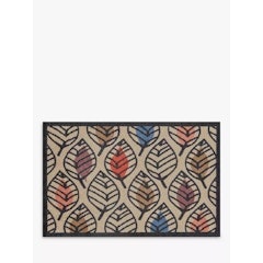Stencil Leaf Door Mat