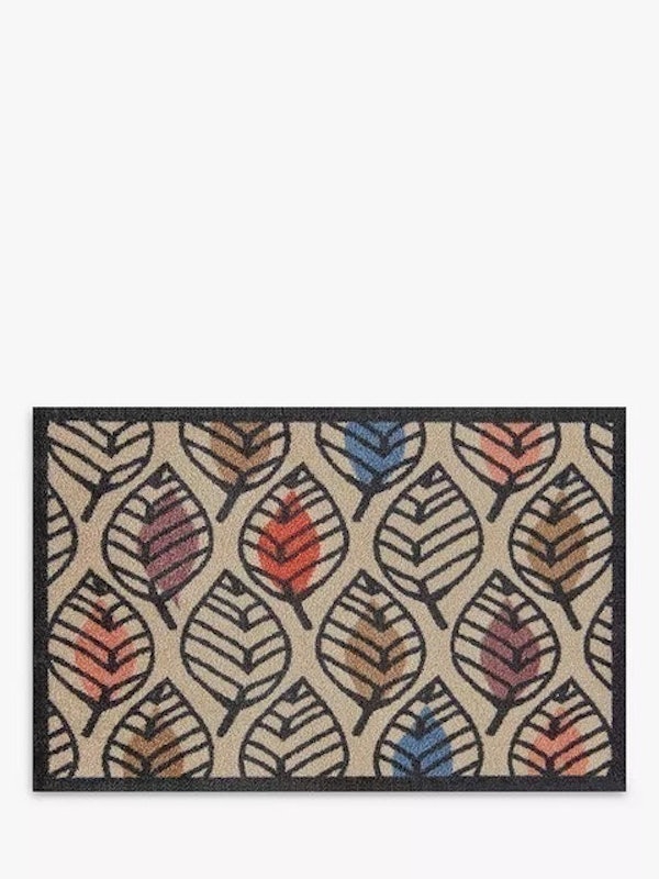 Stencil Leaf Door Mat 1