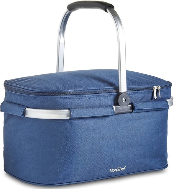 Large Insulated Foldable Cooler Bag - Navy 1
