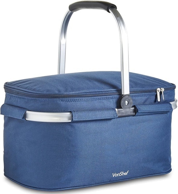 Large Insulated Foldable Cooler Bag - Navy 1