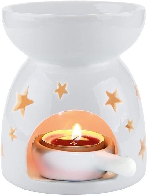 Wax Melt Essential Oil Burner Star Pattern 1