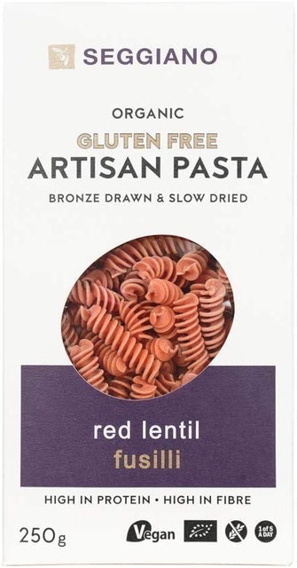 Organic Red Lentil Fusilli 1