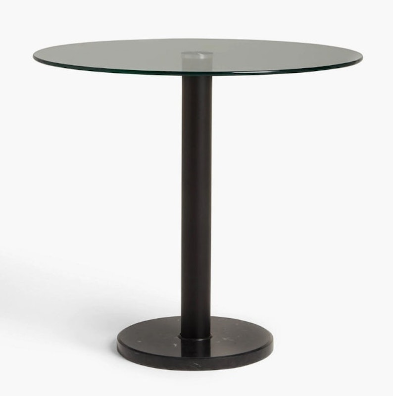 Enzo 2 Seater Glass Round Dining Table 1