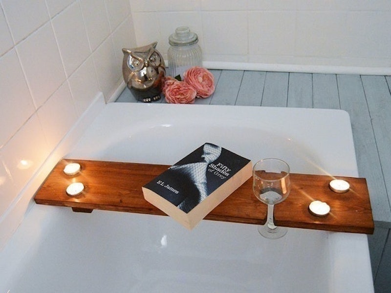 Rustic Wooden Bath Caddy 1