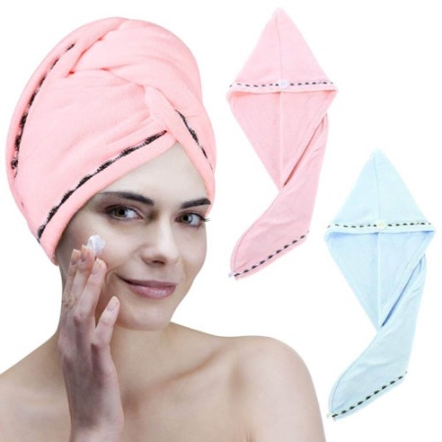 2 Pack Microfibre Hair Towels 1