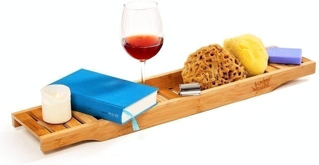 100% Natural Bamboo Bath Caddy 1