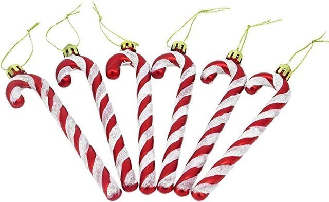 Glitter Candy Cane Christmas Tree Decorations 1