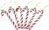 Christmas Concepts Glitter Candy Cane Christmas Tree Decorations 1