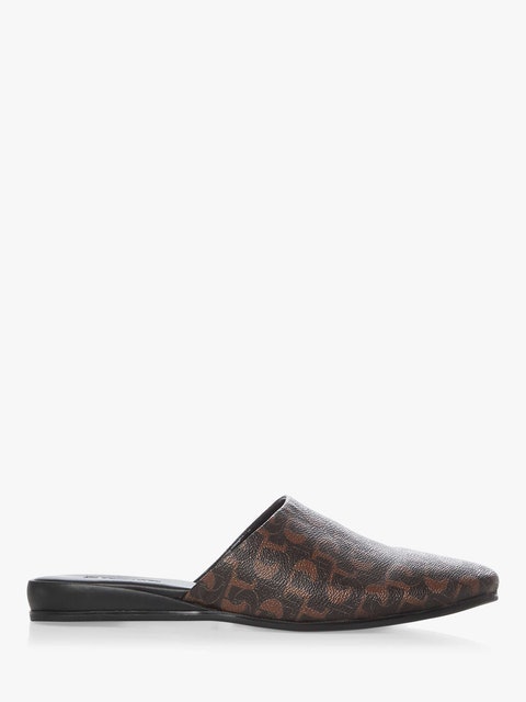 Wolseys Premium Leather Logo Mule Slippers 2