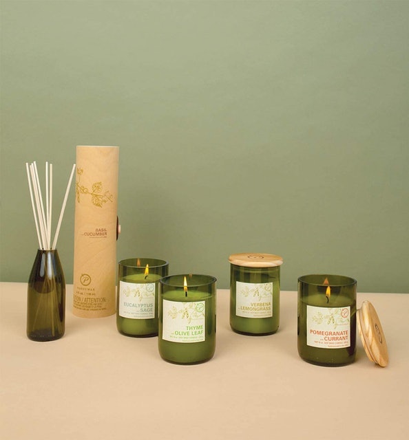 3. Paddywax Eco Green Glass Candle – Thyme and Olive Leaf 2