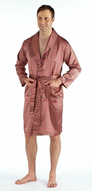 Men's Paisley Satin Kimono 1