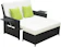 Outsunny 2 Seater Rattan Sun Lounger 1
