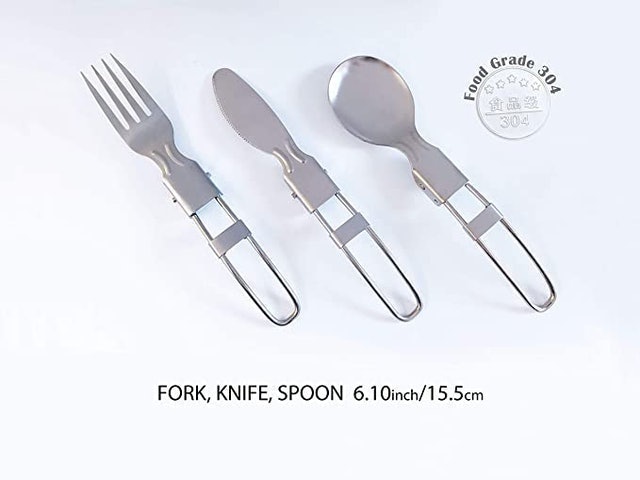Camping Stainless Steel Tableware/Dinnerware Mess Kit 2