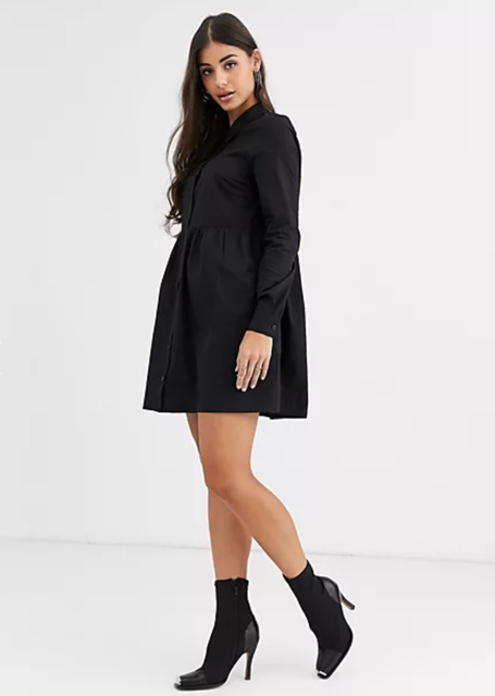 Tall Cotton Mini Shirt Dress 3
