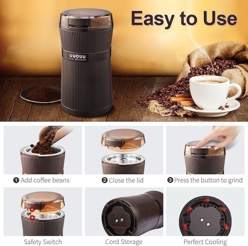 Spice Grinder with Stainless Steel Blade 3