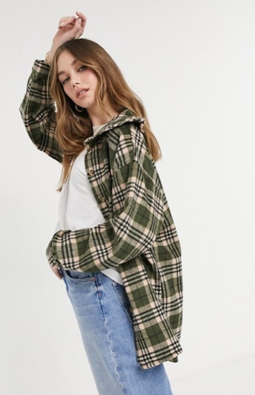 Shirt With Prairie Collar in Green Check 2