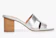 Dune Silver Jupe Leather Block Heel Mules 1