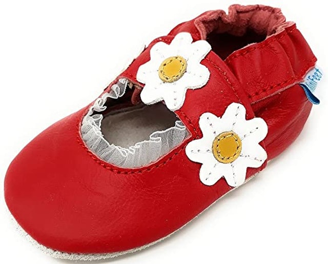 Soft Leather Baby Shoes - Ruby Red Sandal 2