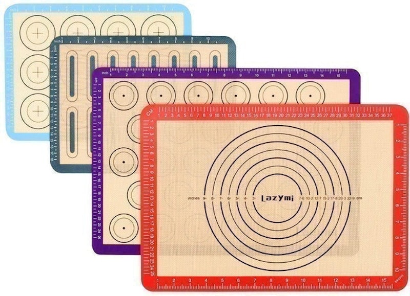 4 Piece Set Silicone Non-Stick Baking Mats Sheet with Measurement 1