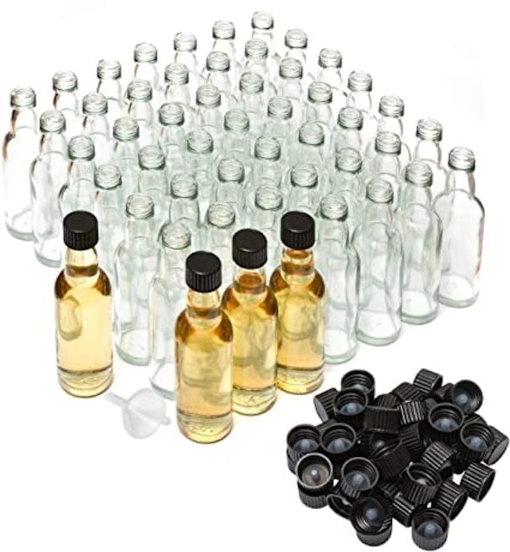Mini Liquor Bottles With Lids and Funnel 1
