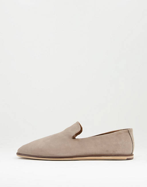Loafers in Grey Soft Leather 1