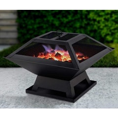 Square Fire Pit and BBQ Grill