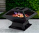 Green Habitats Square Fire Pit and BBQ Grill 1