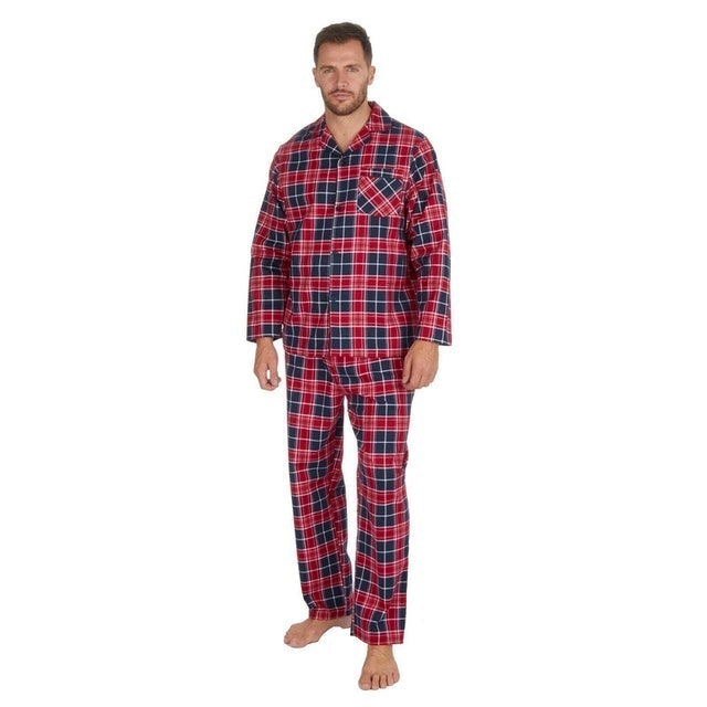 Men's Traditional Warm Flannel Pyjama Set 1