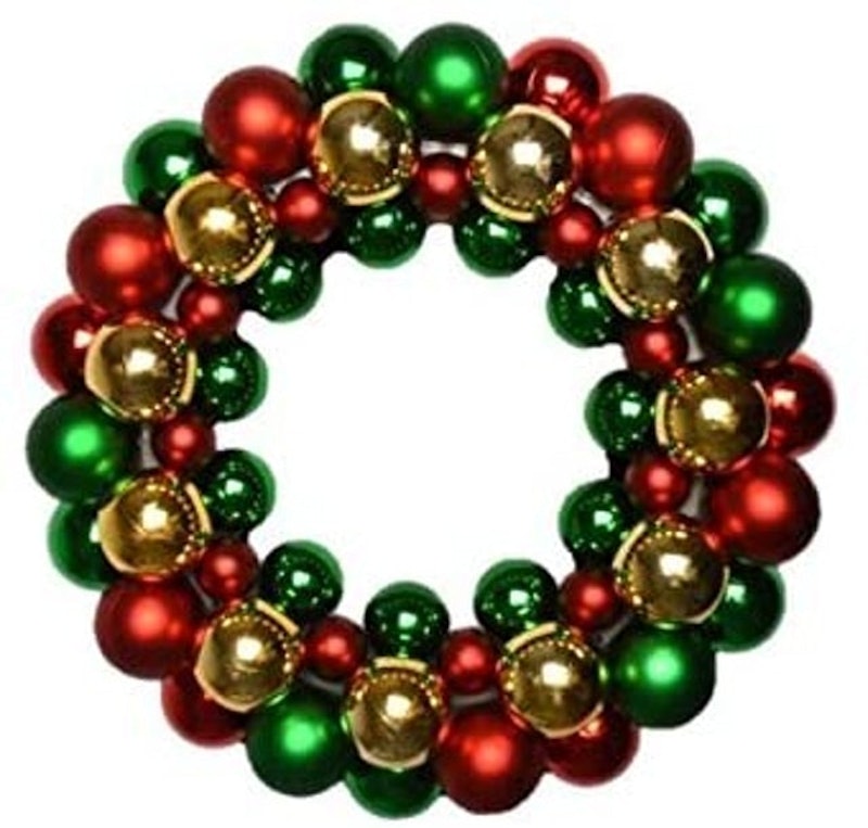 Large Baubles Christmas Hanging Wreath 1