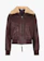 Whistles Shearling Collar Leather Bomber Jacket 1