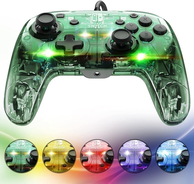 Nintendo Switch (Neon Blue/Neon Red) + Afterglow Wired Controller 2