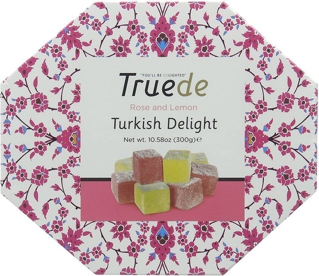 Rose and Lemon Turkish Delight in a Hexagonal Box 1