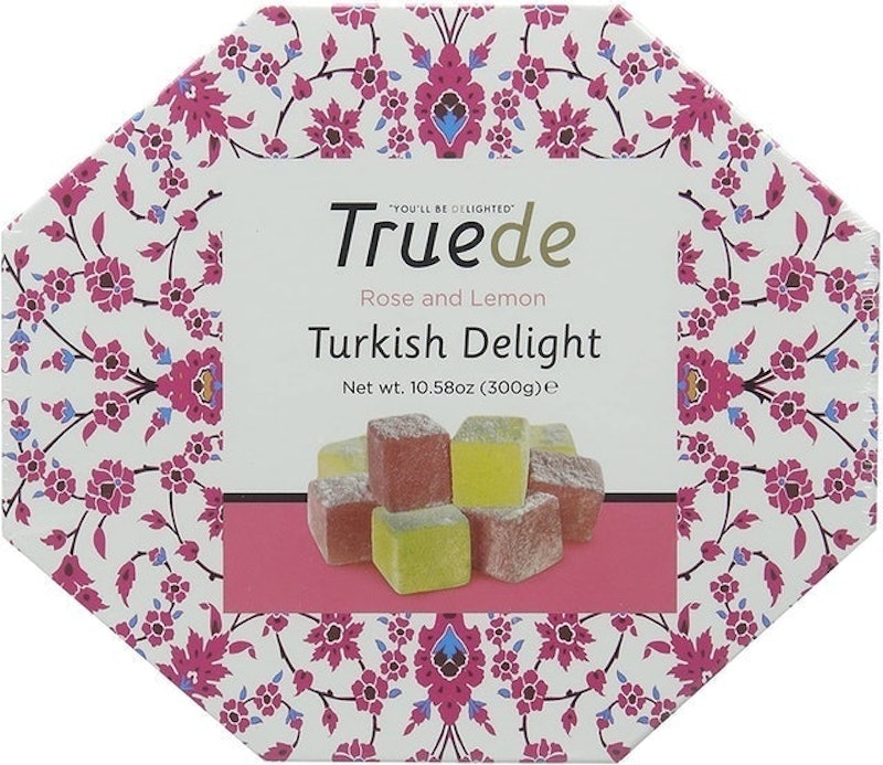 Rose and Lemon Turkish Delight in a Hexagonal Box 1