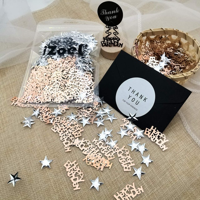 Rose Gold Birthday Table Confetti 2
