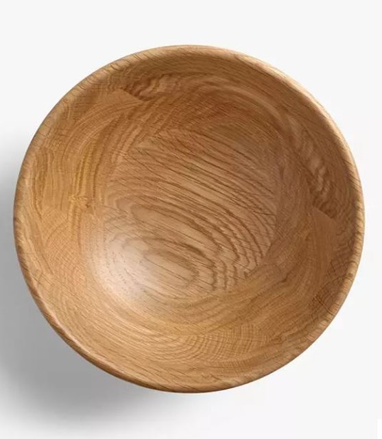 Classic Small Oak Wood Salad Bowl 2
