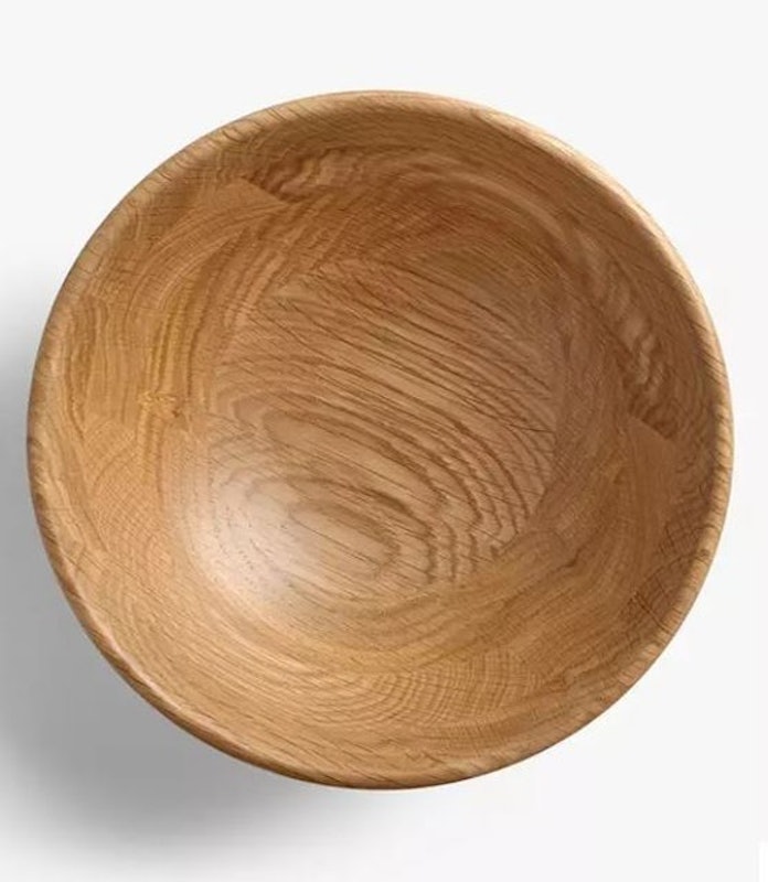 Classic Small Oak Wood Salad Bowl 2