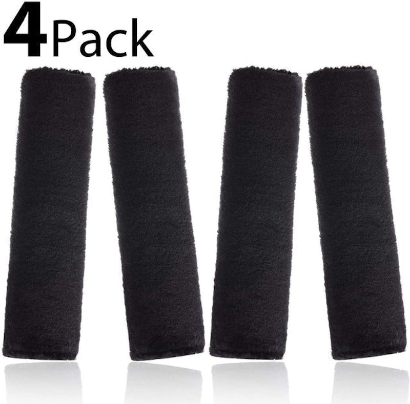 Faux Sheepskin Car Seat Belt Pads 1