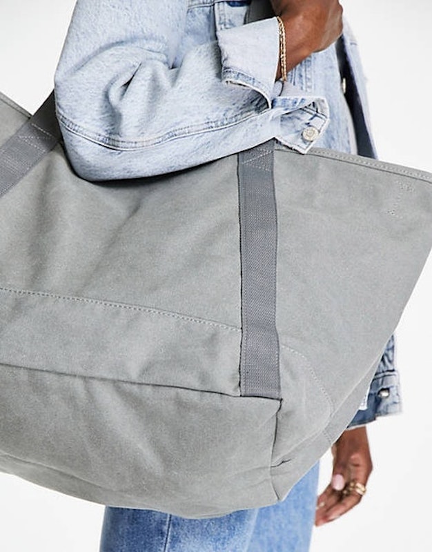 Oversized Washed Canvas Tote 2